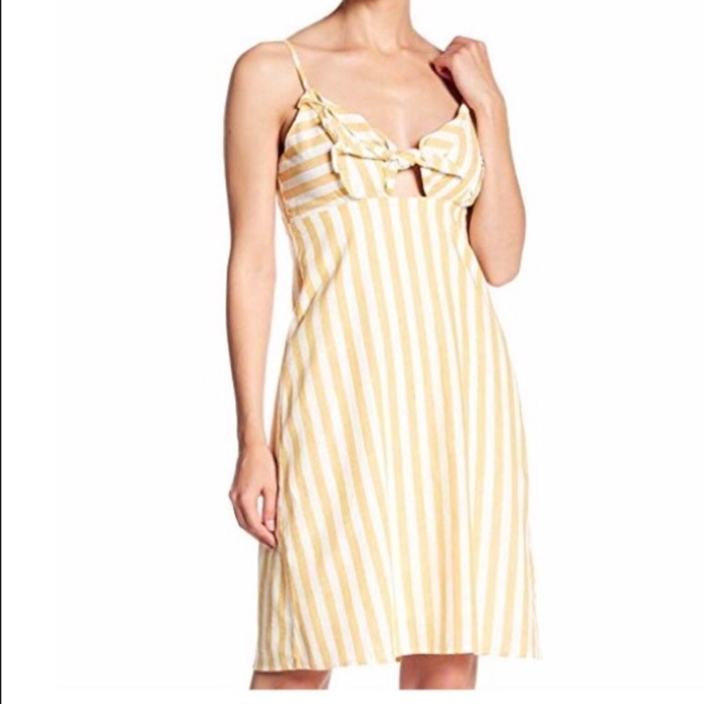 Striped yellow cotton sundress